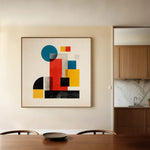 Abstract 1250 Canvas Art 60 x 60 cm / Black