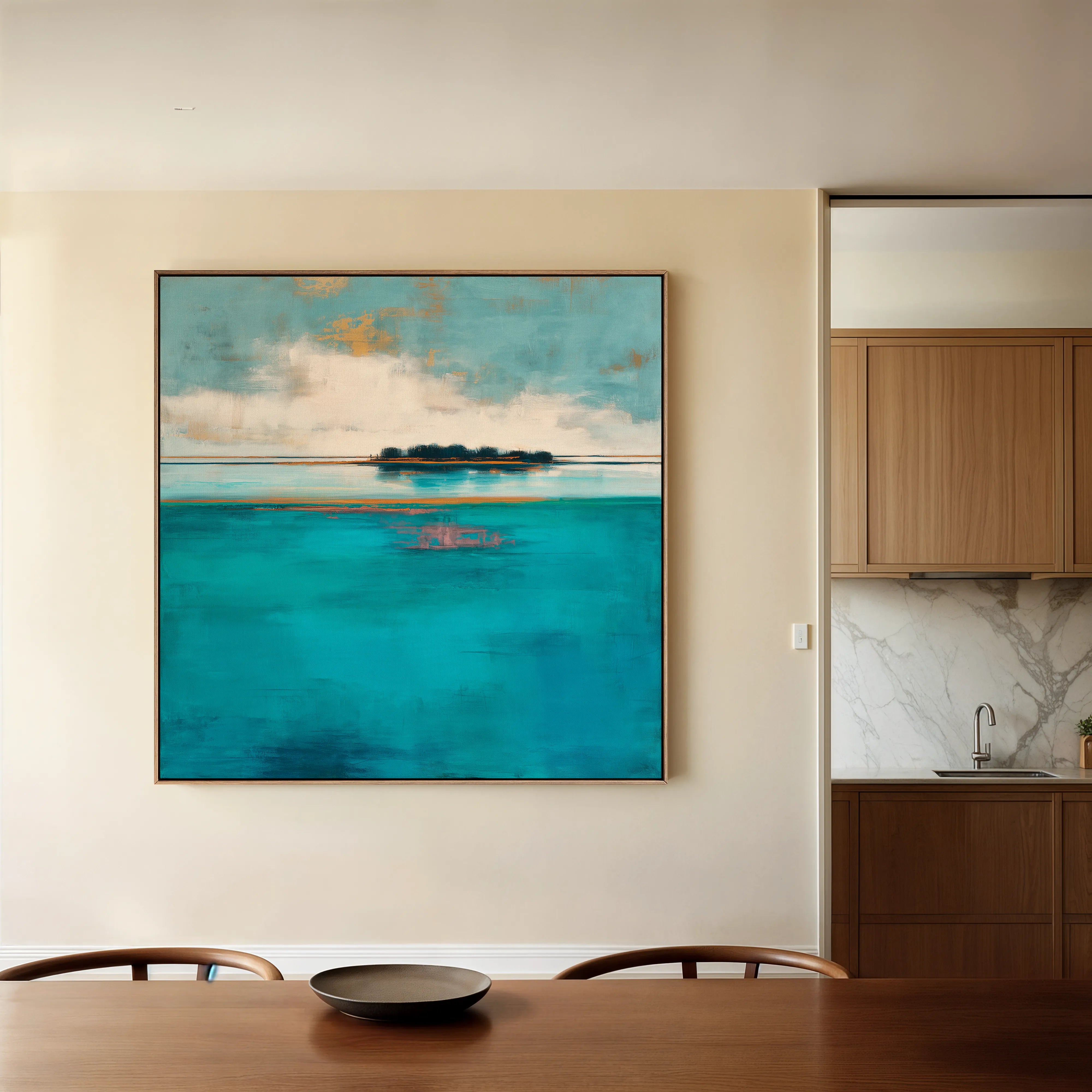 Abstract 1251 Canvas Art 60 x 60 cm / Black