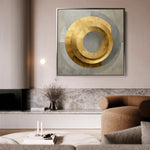 Abstract 1252 Canvas Art 60 x 60 cm / Black