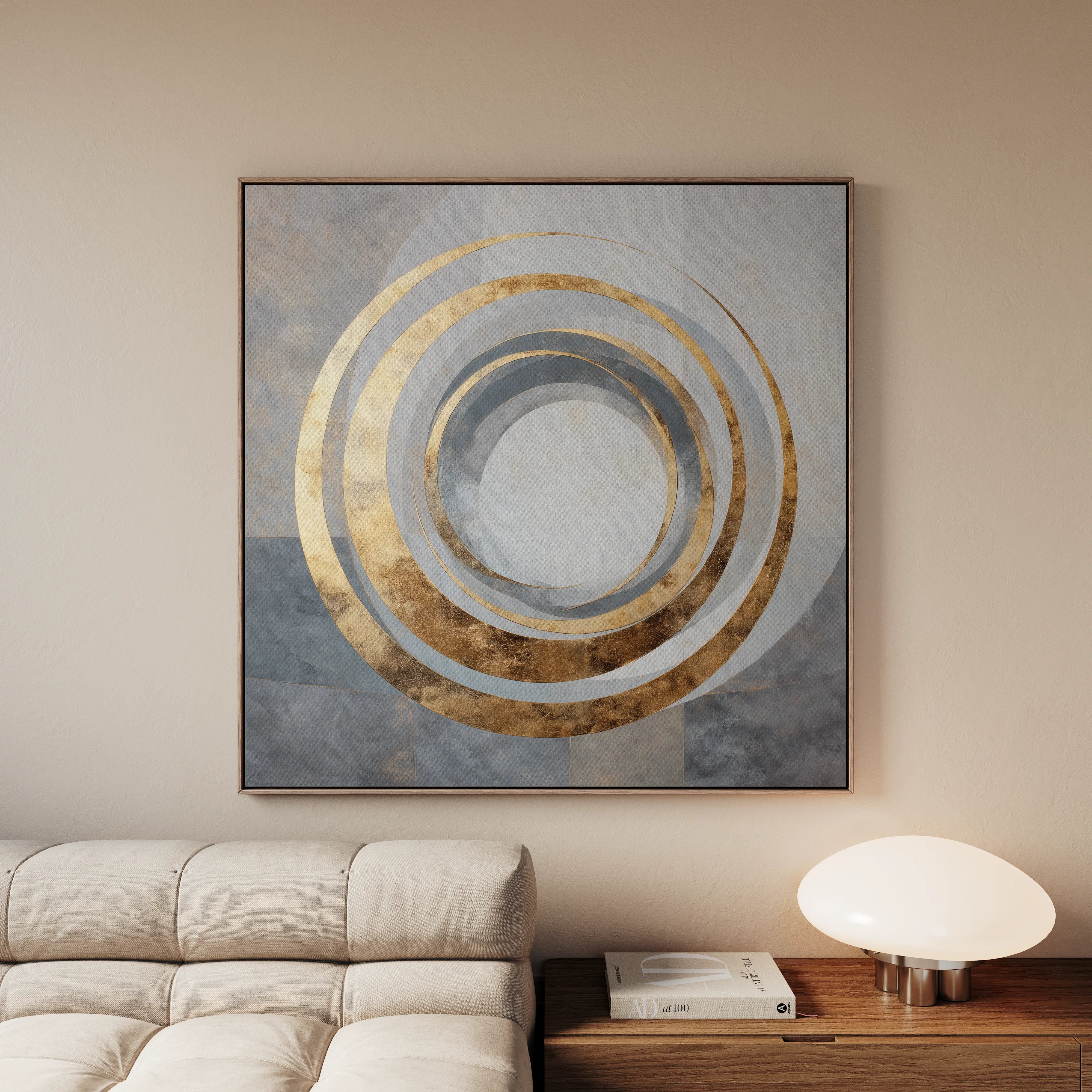 Abstract 1253 Canvas Art 60 x 60 cm / Black