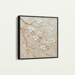 Floral 1253 Canvas Art 60 x 60 cm / Black
