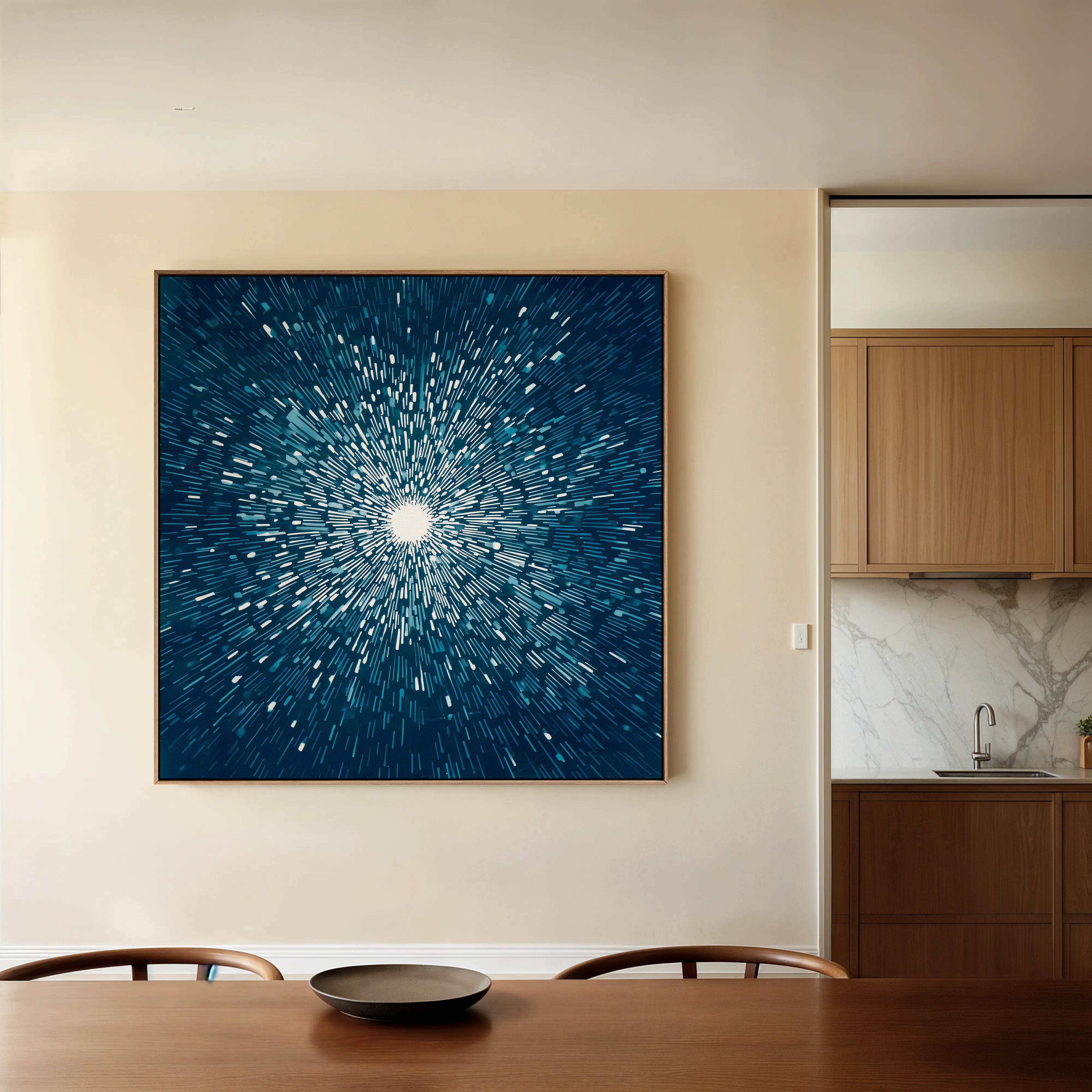 Abstract 1254 Canvas Art 60 x 60 cm / Black