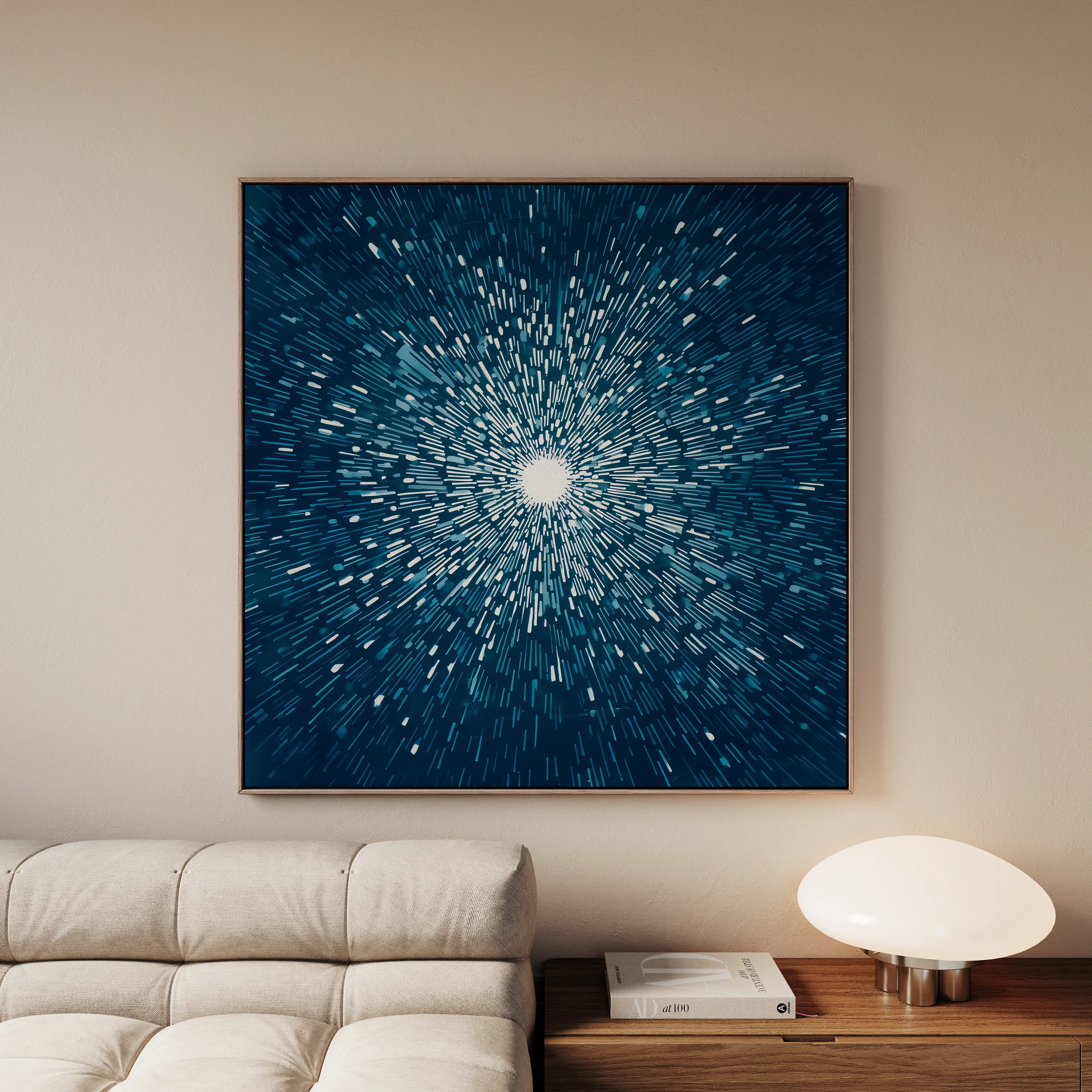 Abstract 1254 Canvas Art 60 x 60 cm / Black