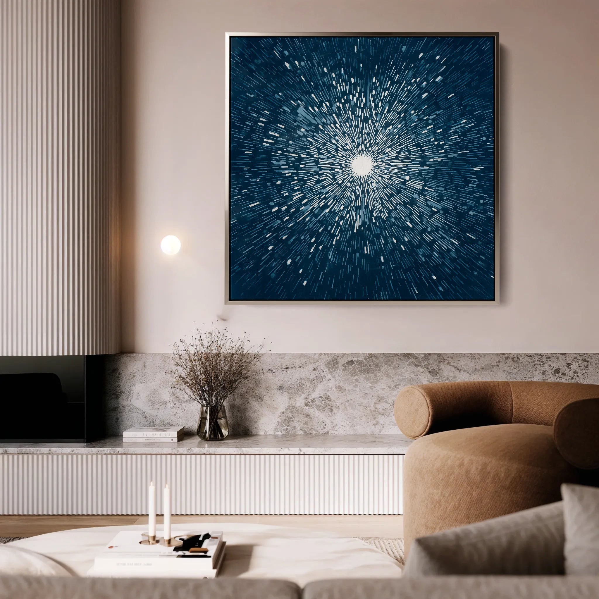 Abstract 1254 Canvas Art 60 x 60 cm / Black