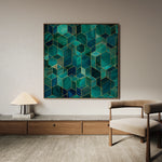 Abstract 1255 Canvas Art 60 x 60 cm / Black