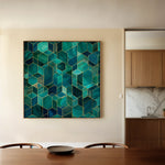 Abstract 1255 Canvas Art 60 x 60 cm / Black