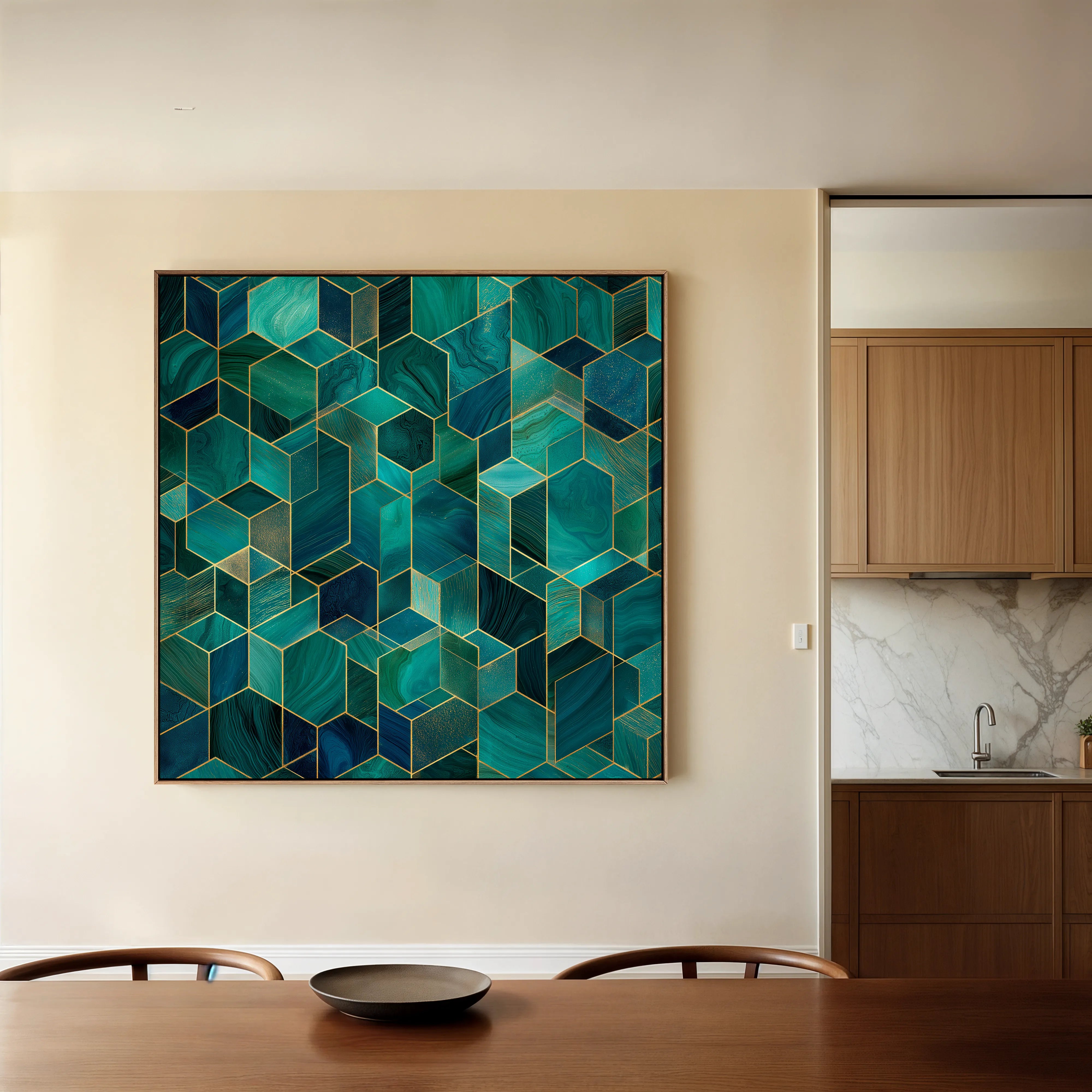 Abstract 1255 Canvas Art 60 x 60 cm / Black
