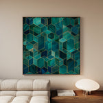 Abstract 1255 Canvas Art 60 x 60 cm / Black