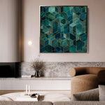 Abstract 1255 Canvas Art 60 x 60 cm / Black