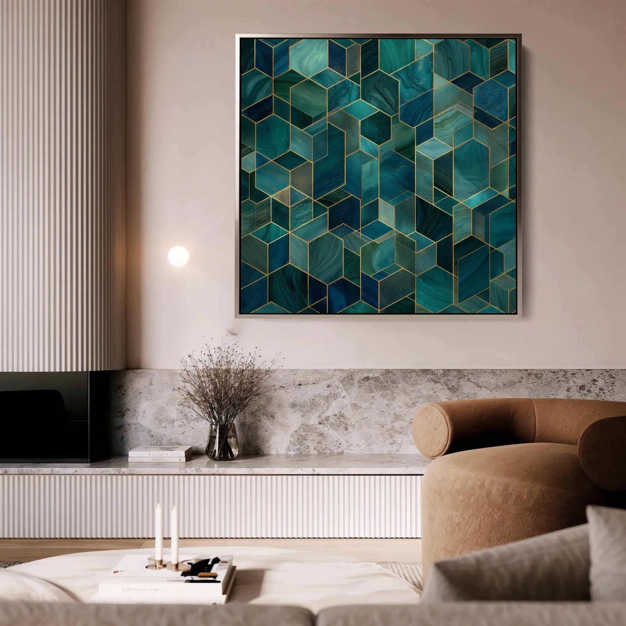 Abstract 1255 Canvas Art 60 x 60 cm / Black
