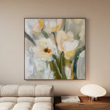 Floral 1255 Canvas Art 60 x 60 cm / Black