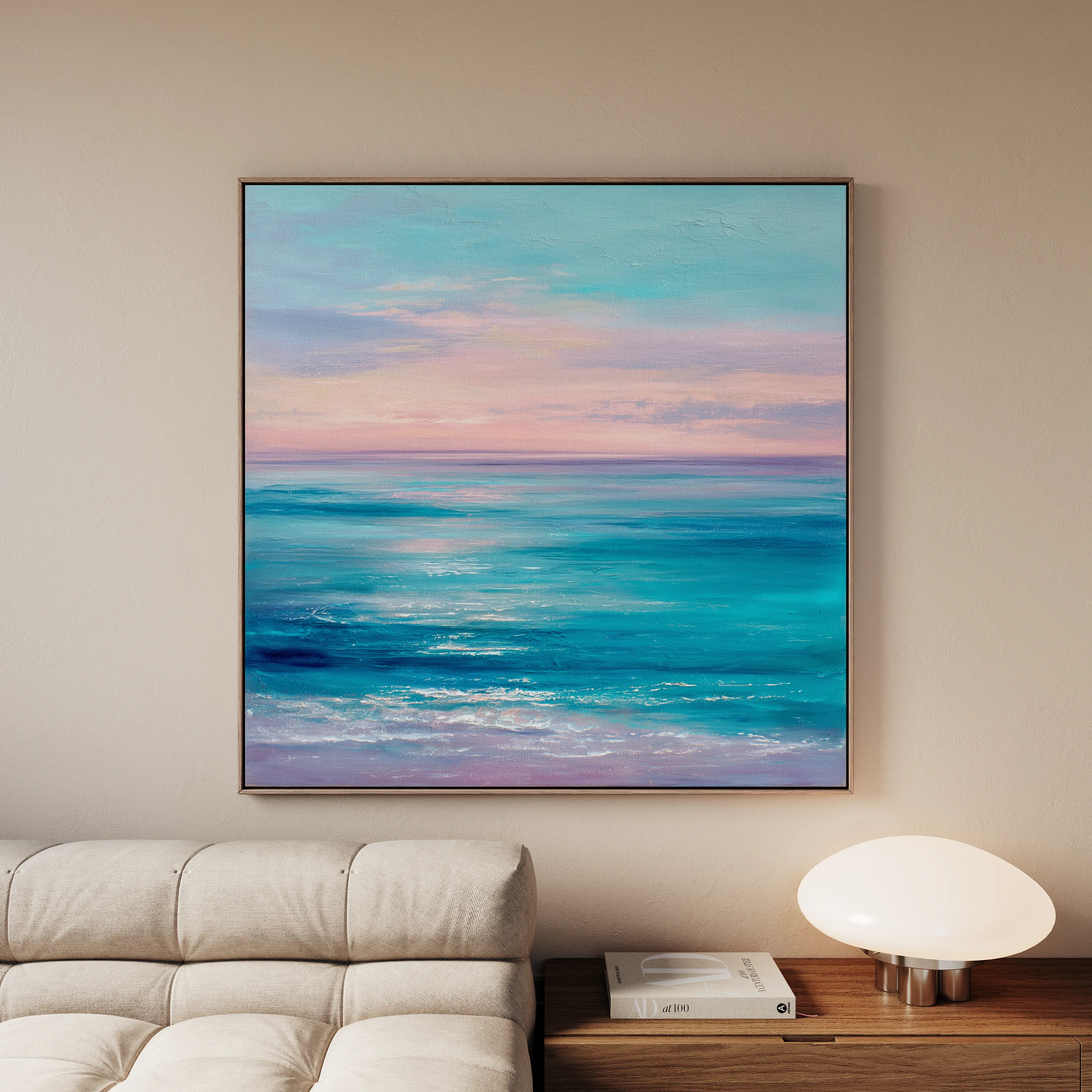 Abstract 1256 Canvas Art 60 x 60 cm / Black
