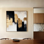 Abstract 1257 Canvas Art 60 x 60 cm / Black