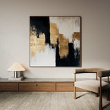 Abstract 1257 Canvas Art 60 x 60 cm / Black