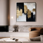 Abstract 1257 Canvas Art 60 x 60 cm / Black