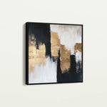Abstract 1257 Canvas Art 60 x 60 cm / Black