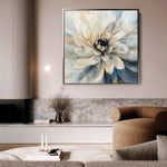 Floral 1257 Canvas Art 60 x 60 cm / Black