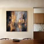 Abstract 1258 Canvas Art 60 x 60 cm / Black