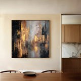 Abstract 1258 Canvas Art 60 x 60 cm / Black