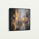 Abstract 1258 Canvas Art 60 x 60 cm / Black