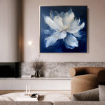 Floral 1258 Canvas Art 60 x 60 cm / Black