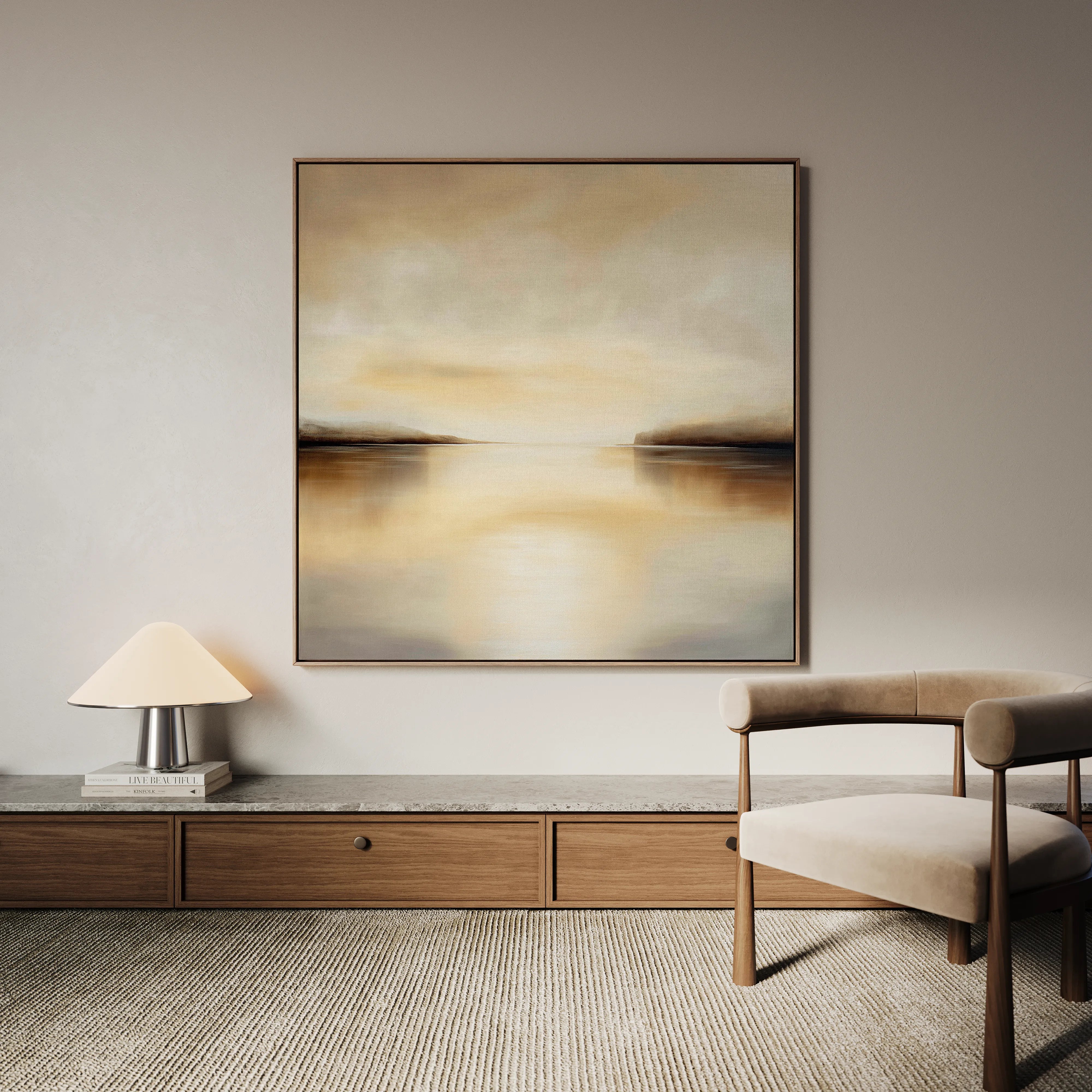 Abstract 1259 Canvas Art 60 x 60 cm / Black
