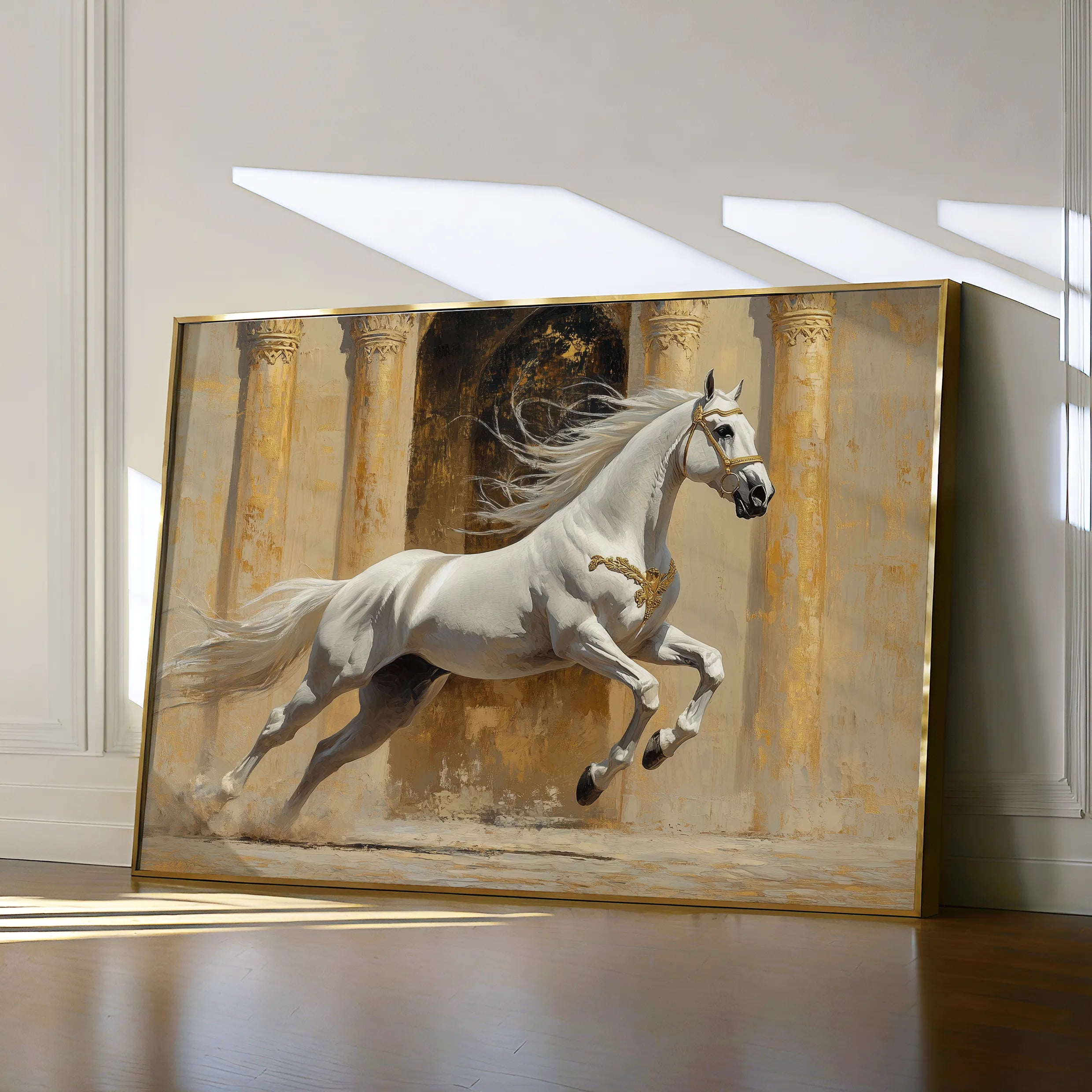Horses 126 Canvas Art 60 x 40 cm / Black