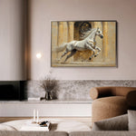 Horses 126 Canvas Art 60 x 40 cm / Black