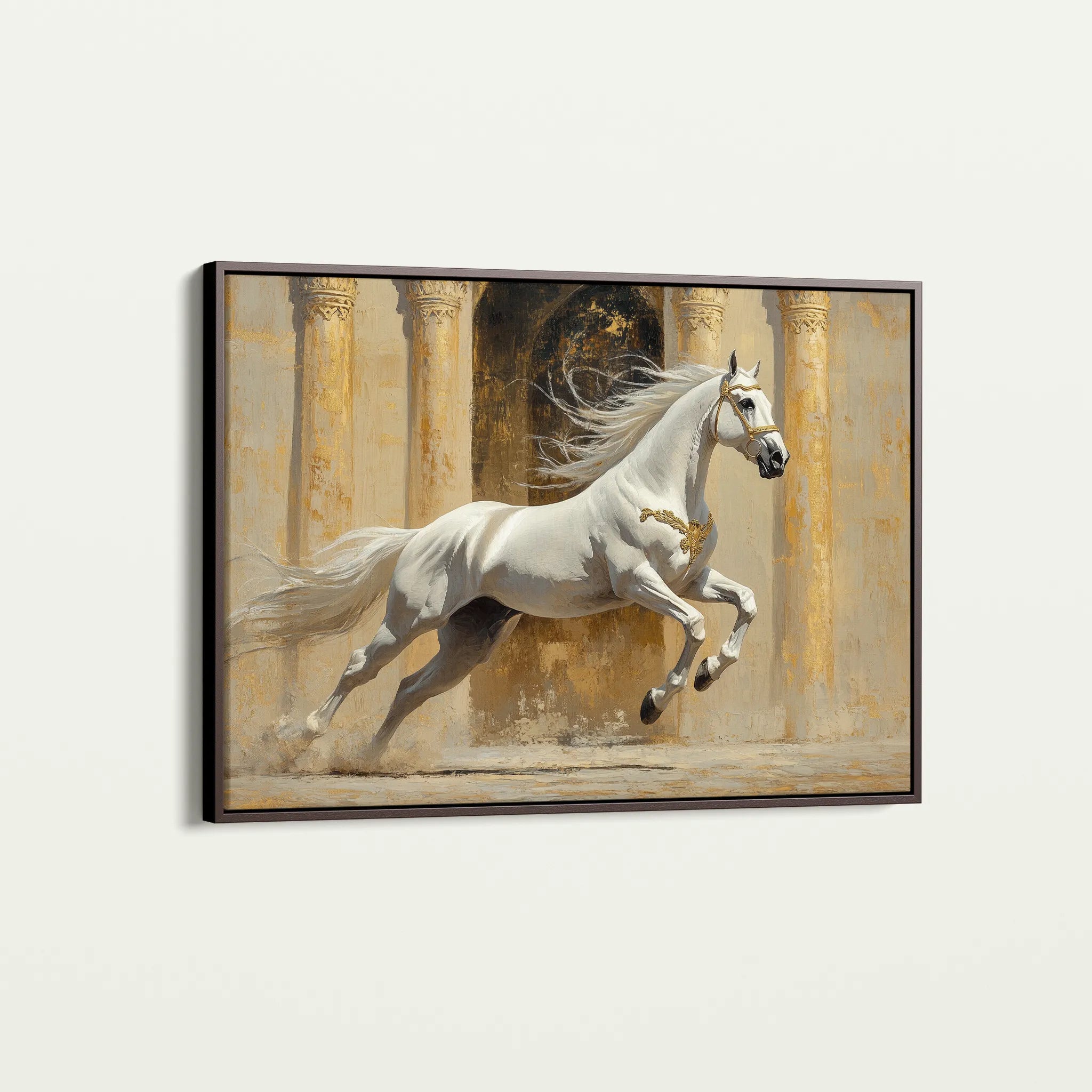Horses 126 Canvas Art 60 x 40 cm / Black
