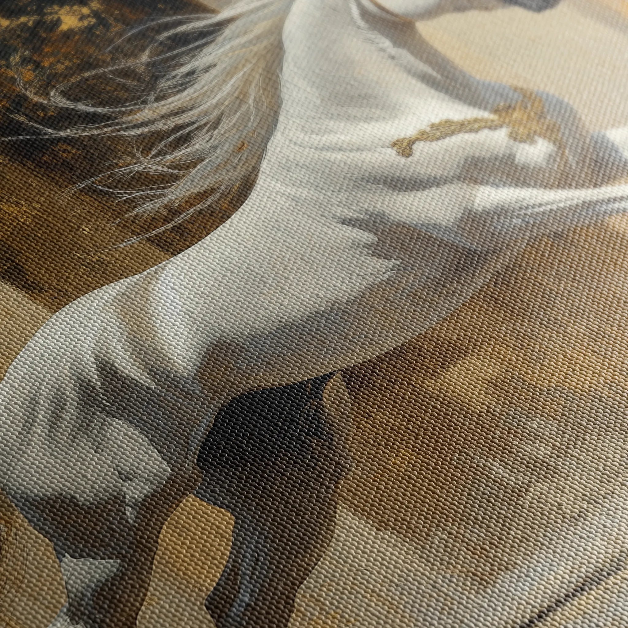 Horses 126 Canvas Art 60 x 40 cm / Black