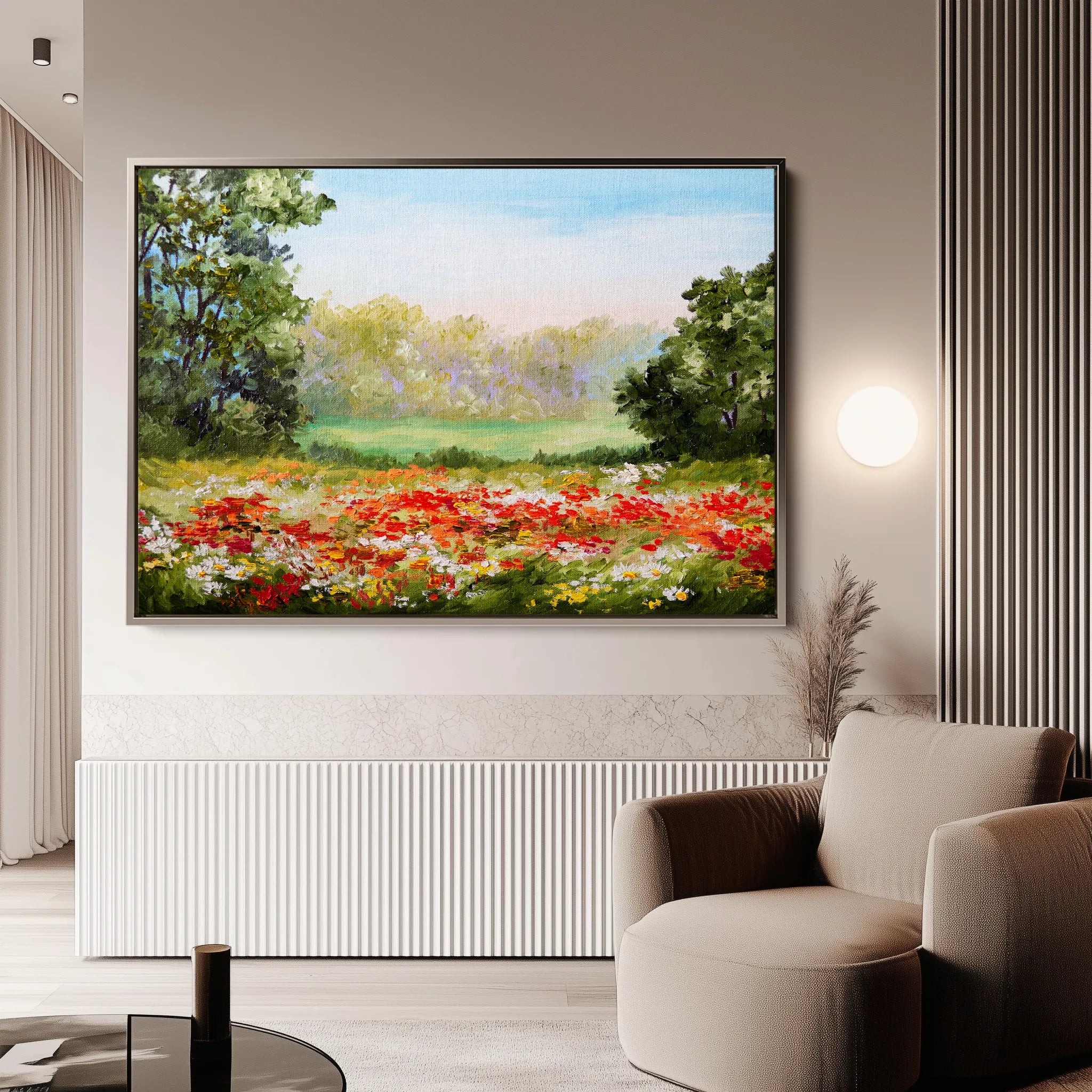 Landscape 126 Canvas Art 60 x 40 cm / Black
