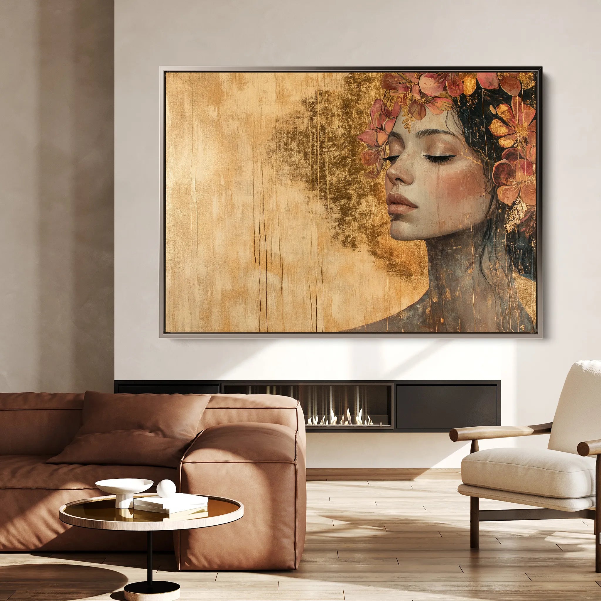 Portrait 126 Canvas Art 60 x 40 cm / Black