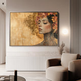 Portrait 126 Canvas Art 60 x 40 cm / Black