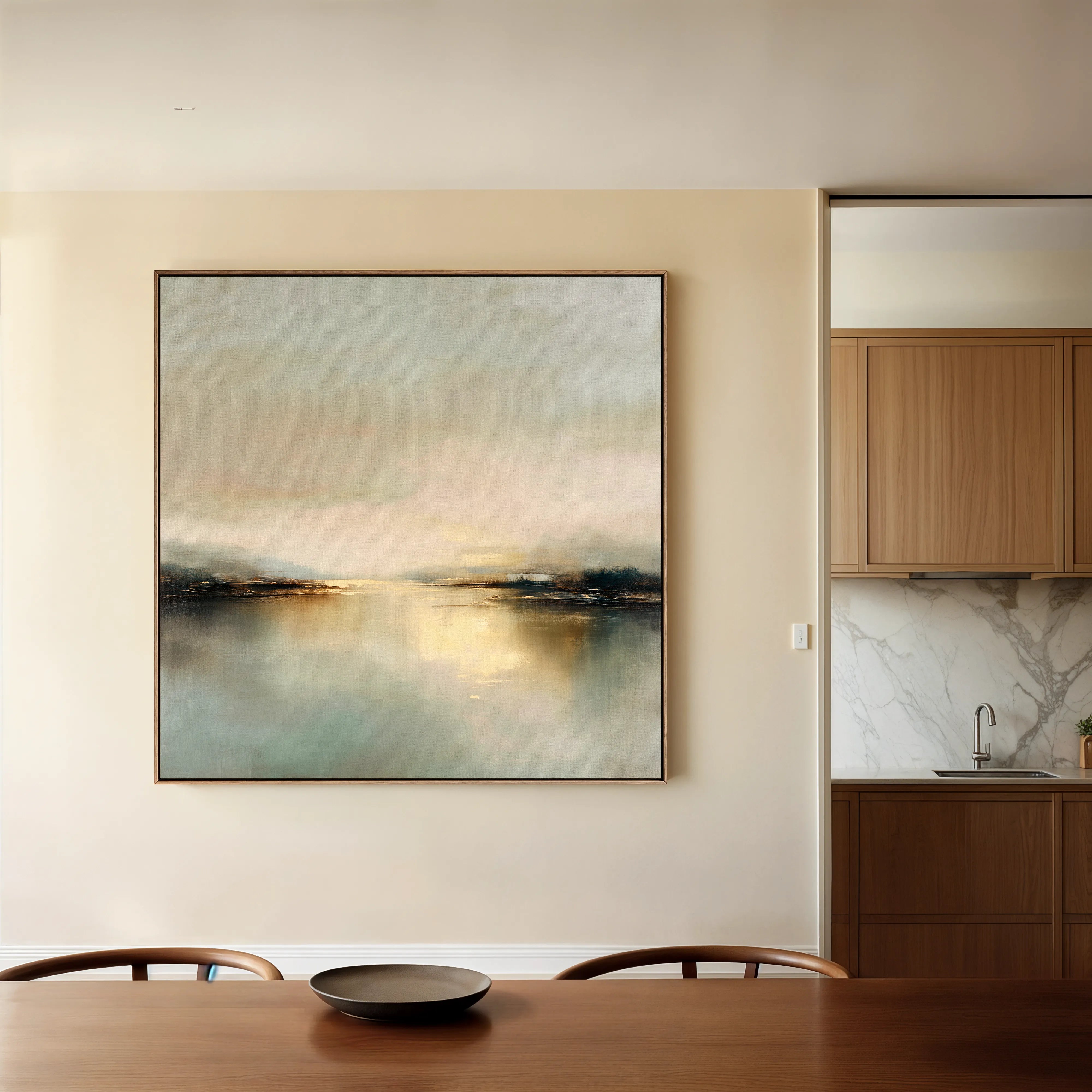 Abstract 1260 Canvas Art 60 x 60 cm / Black