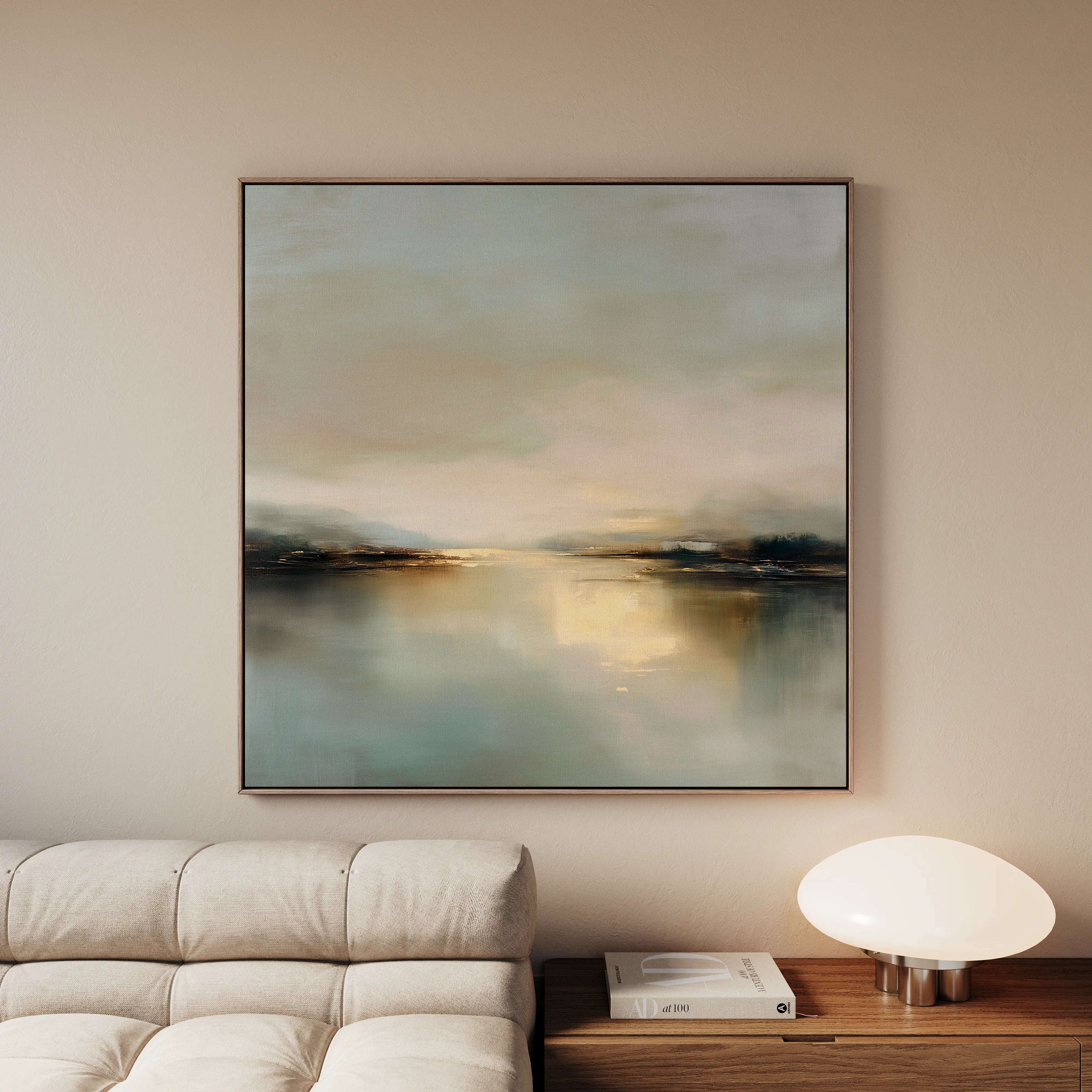 Abstract 1260 Canvas Art 60 x 60 cm / Black