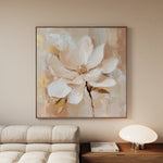 Floral 1260 Canvas Art 60 x 60 cm / Black