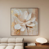 Floral 1260 Canvas Art 60 x 60 cm / Black