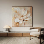 Floral 1260 Canvas Art 60 x 60 cm / Black