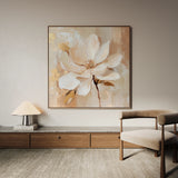 Floral 1260 Canvas Art 60 x 60 cm / Black