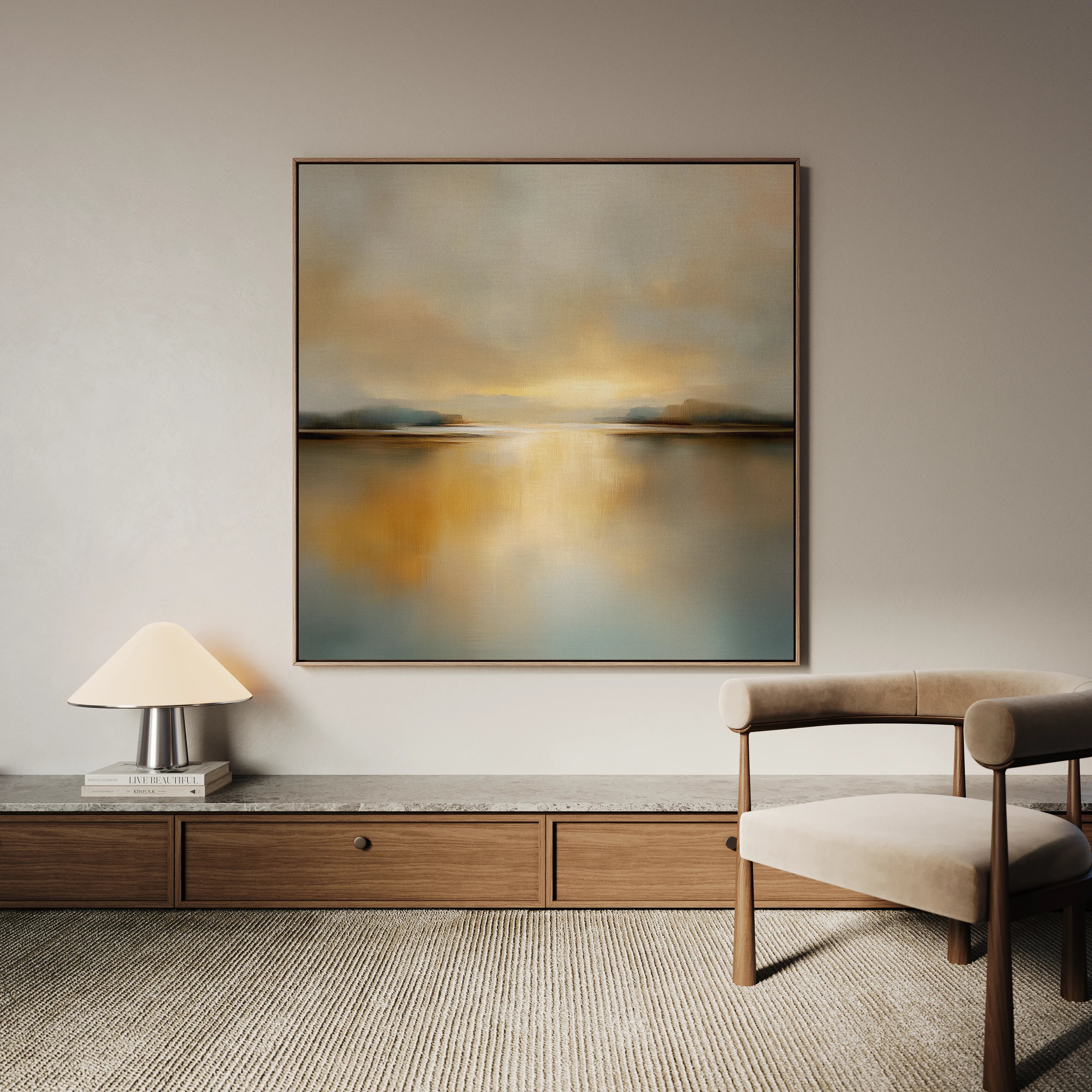 Abstract 1261 Canvas Art 60 x 60 cm / Black