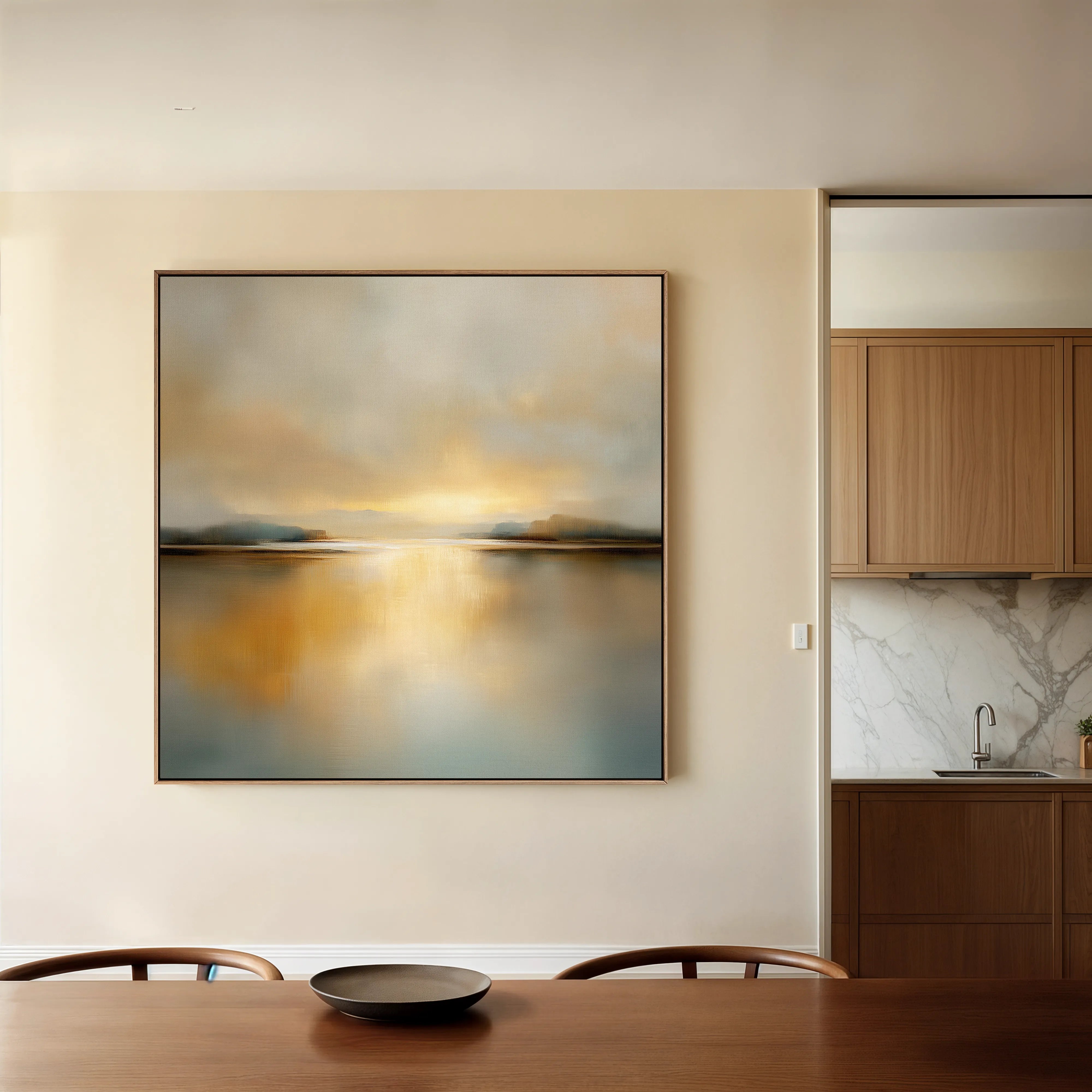 Abstract 1261 Canvas Art 60 x 60 cm / Black