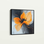 Floral 1261 Canvas Art 60 x 60 cm / Black