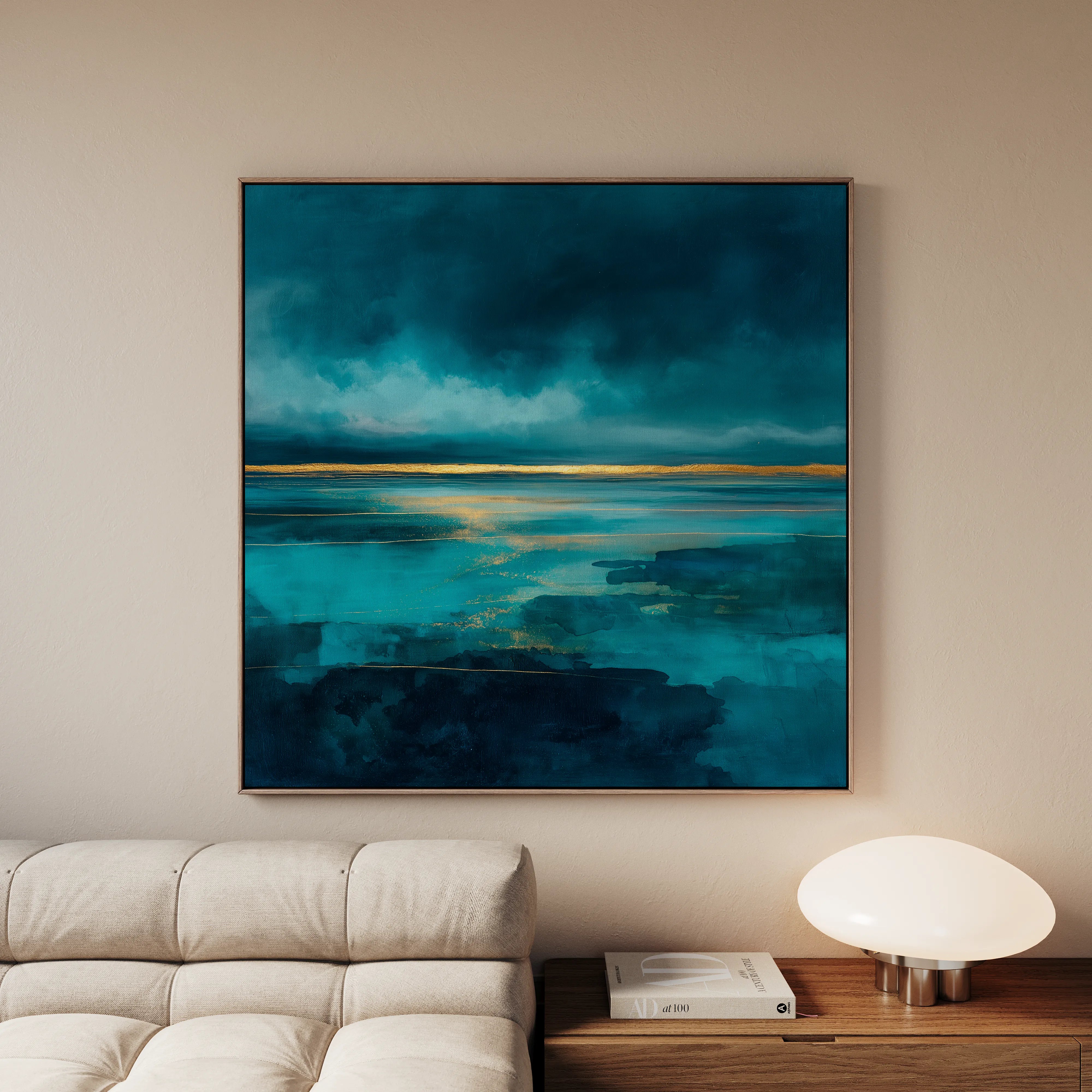 Abstract 1262 Canvas Art 60 x 60 cm / Black