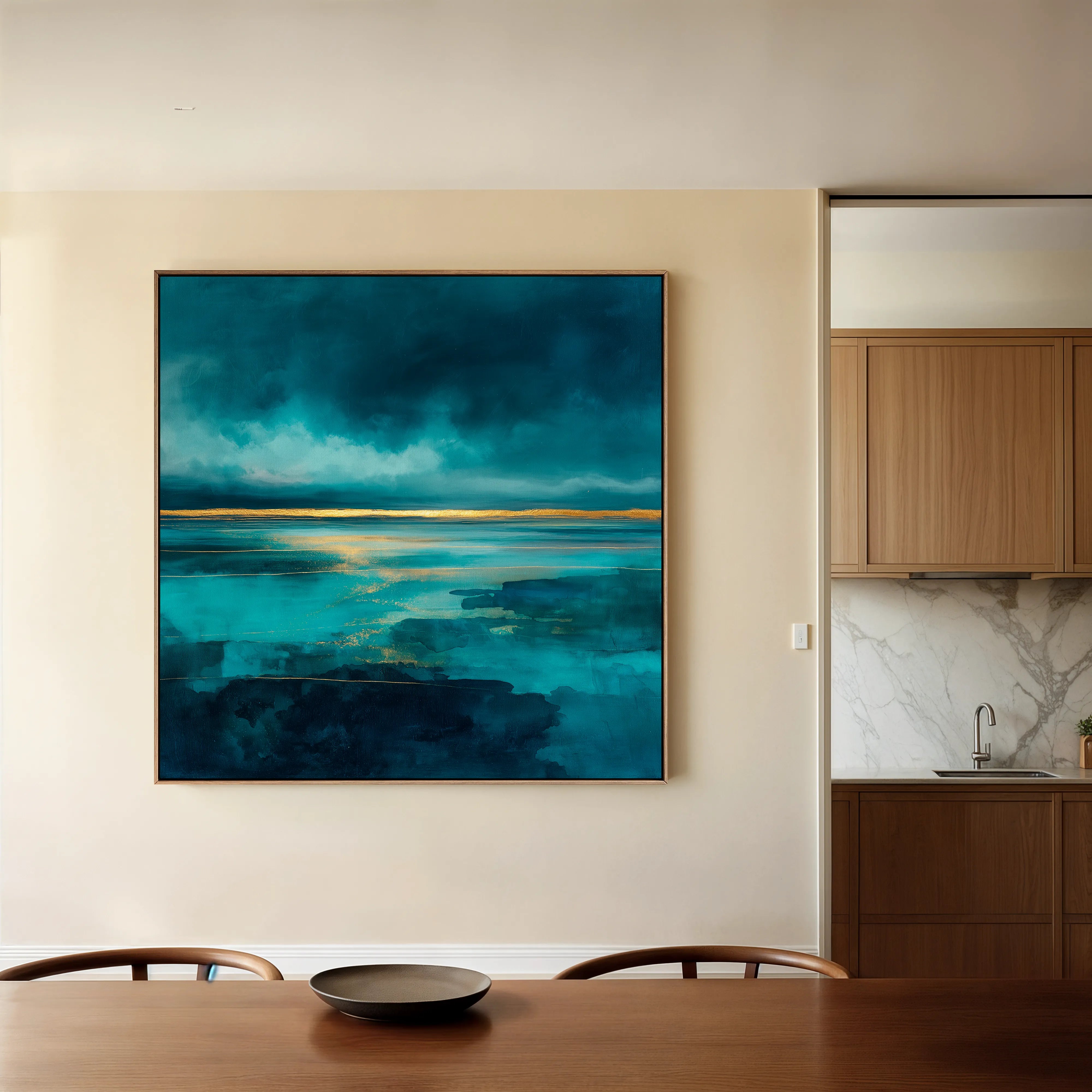 Abstract 1262 Canvas Art 60 x 60 cm / Black