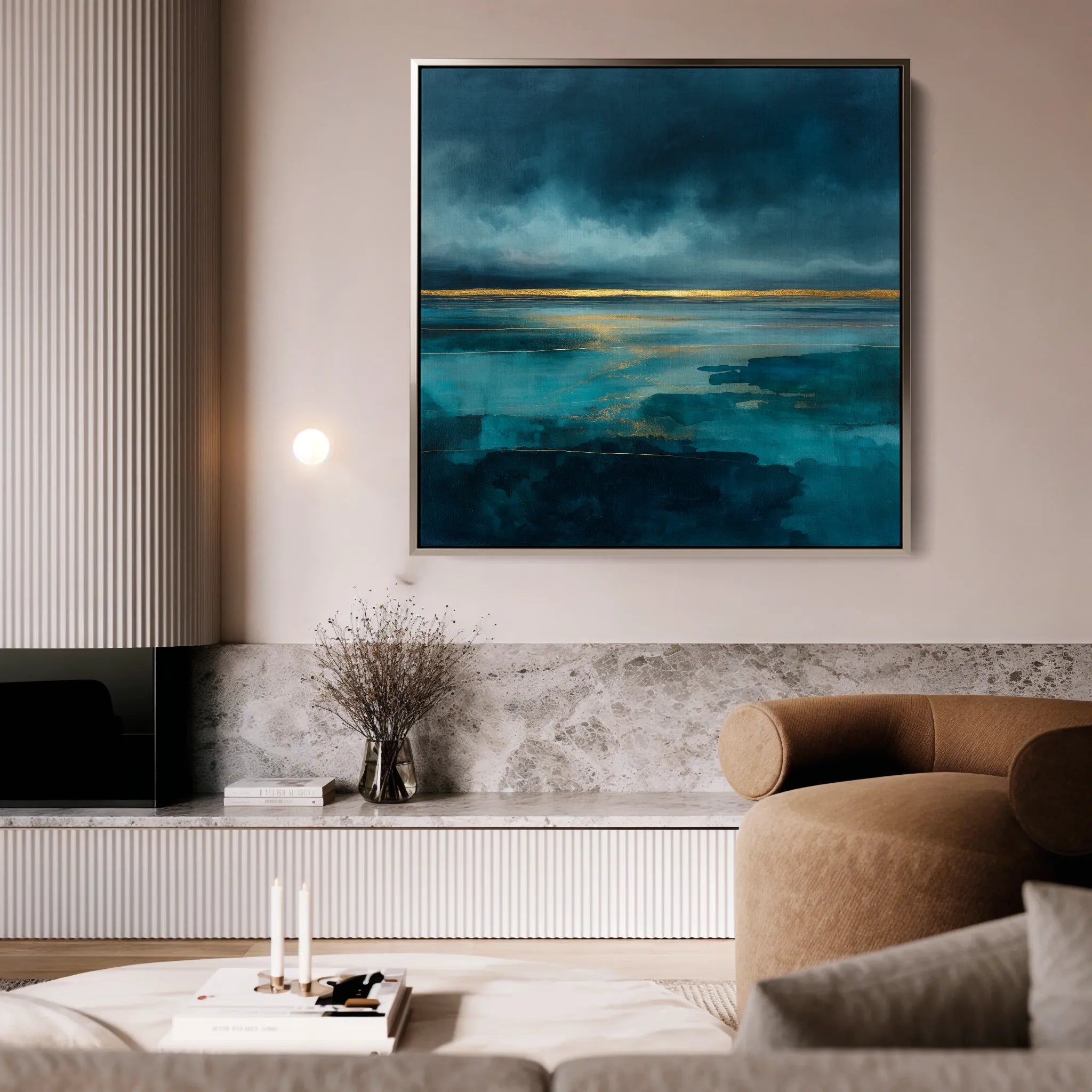 Abstract 1262 Canvas Art 60 x 60 cm / Black