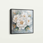 Floral 1262 Canvas Art 60 x 60 cm / Black
