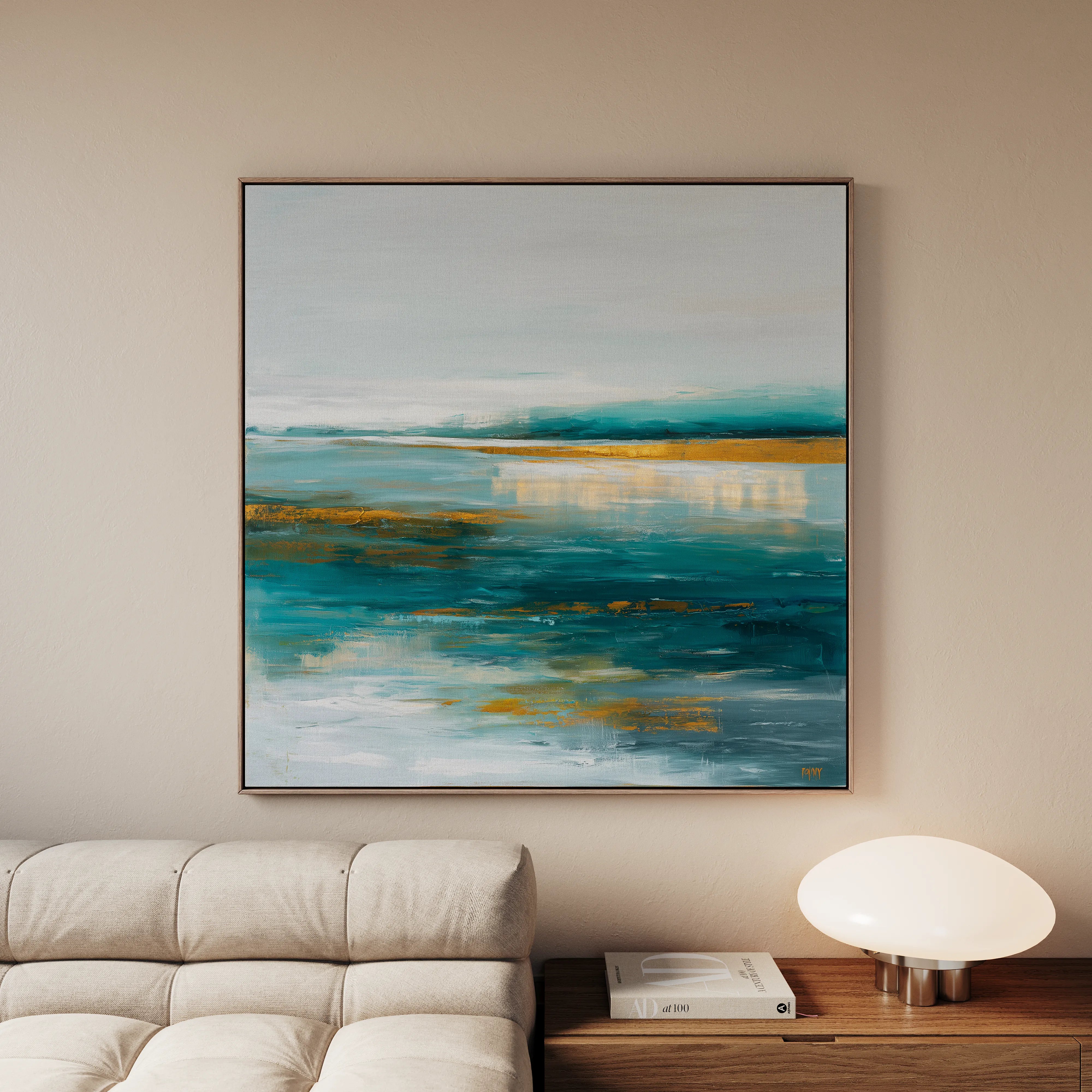 Abstract 1263 Canvas Art 60 x 60 cm / Black