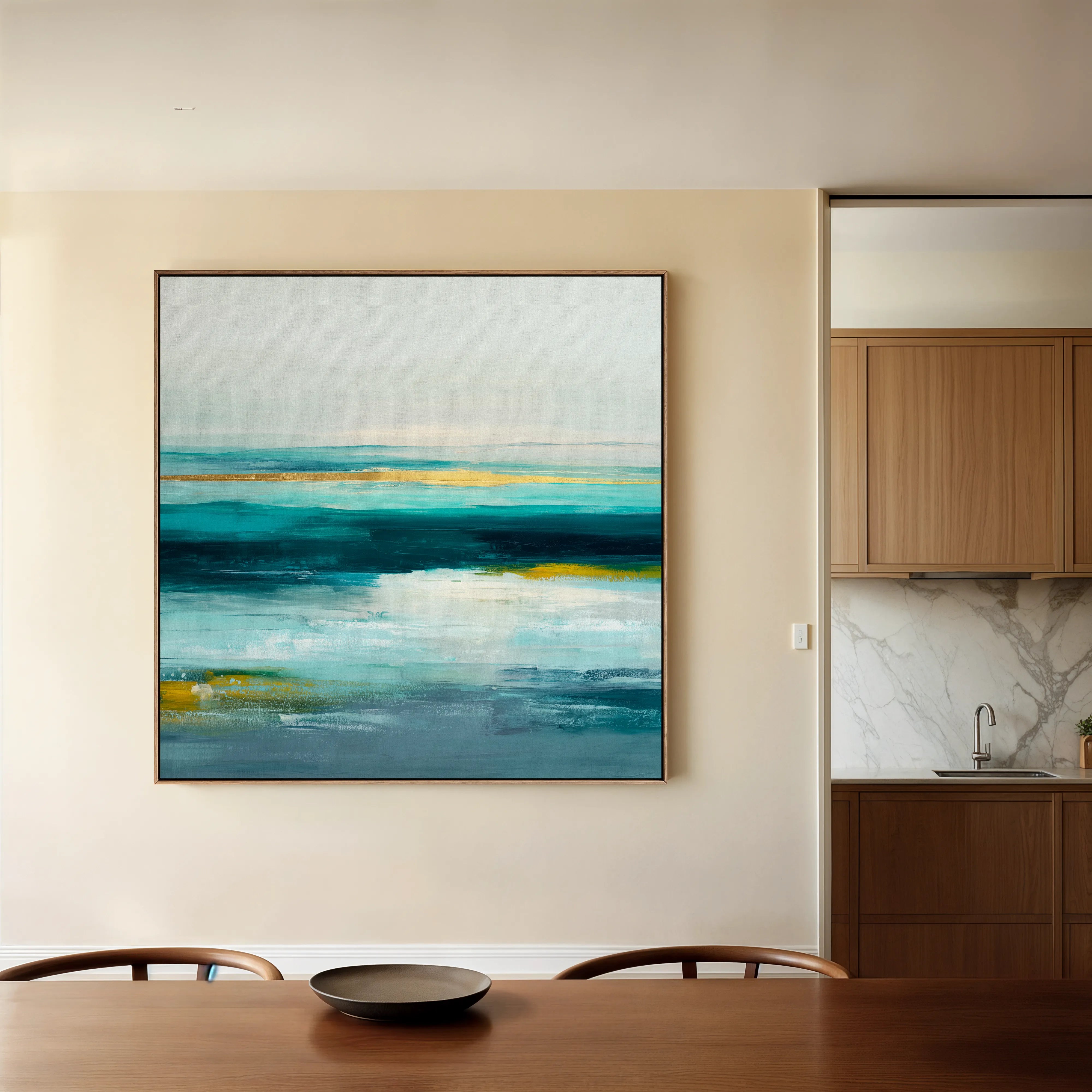 Abstract 1264 Canvas Art 60 x 60 cm / Black