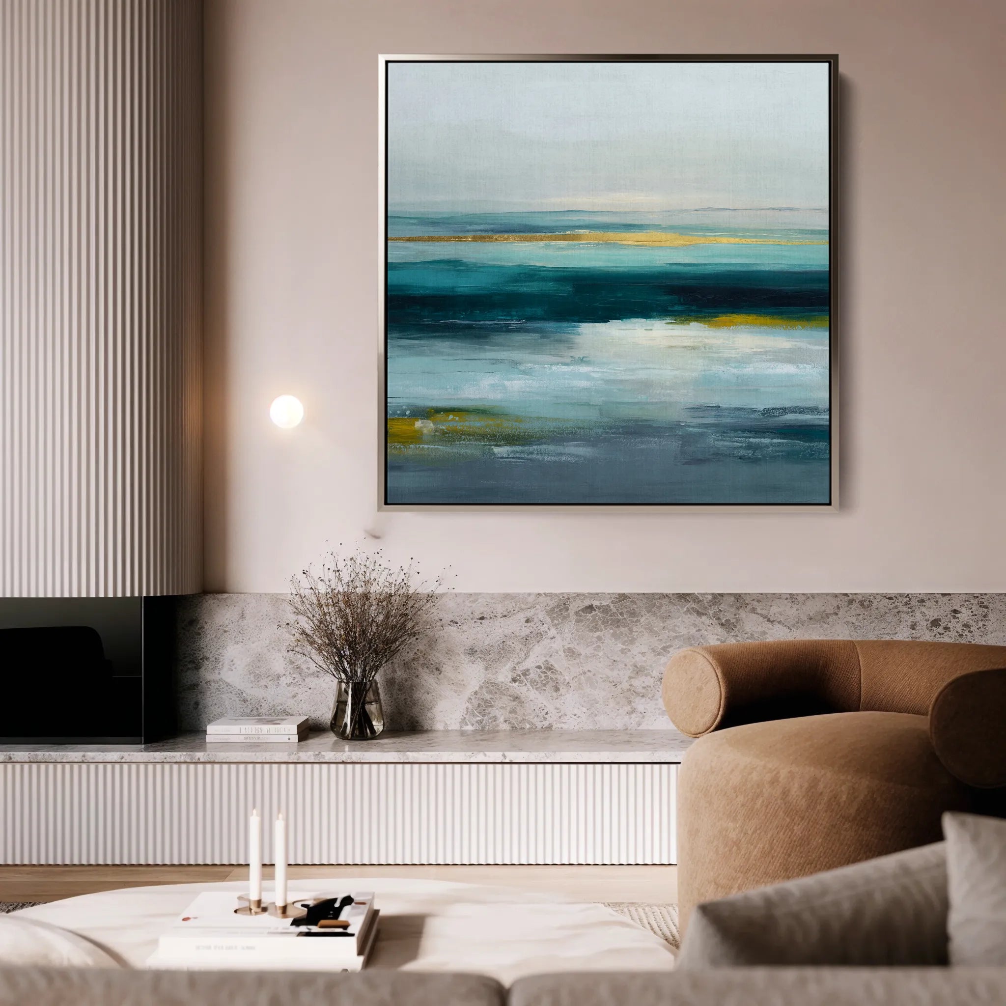Abstract 1264 Canvas Art 60 x 60 cm / Black