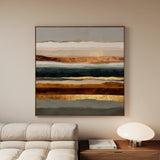 Abstract 1265 Canvas Art 60 x 60 cm / Black